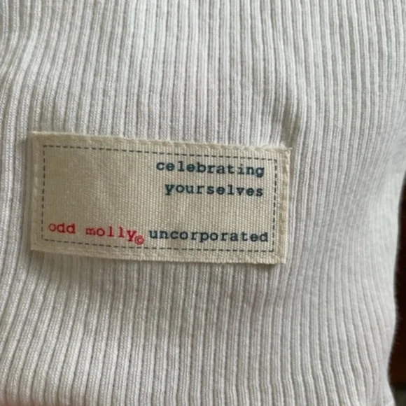 Odd Molly Long Sleeve Top-White-Sz 1 NWOT - Picture 4 of 8